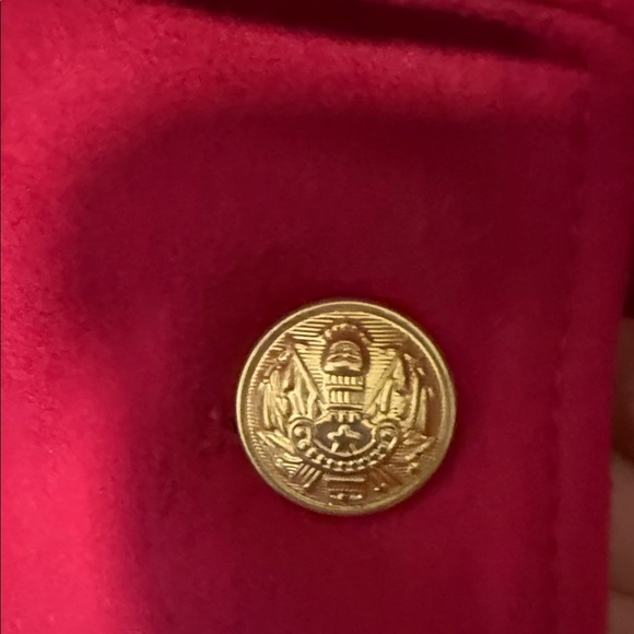 GUESS Women's Bold Pink Double-Breasted Pea Coat - Picture 4 of 5